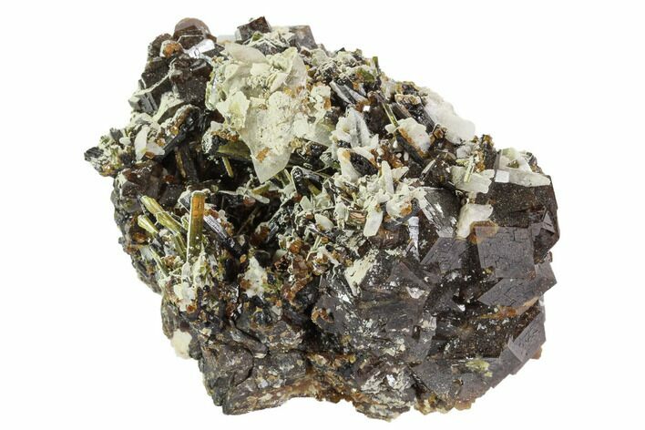 Garnet Cluster with Calcite, Feldspar and Epidote - Pakistan #100428